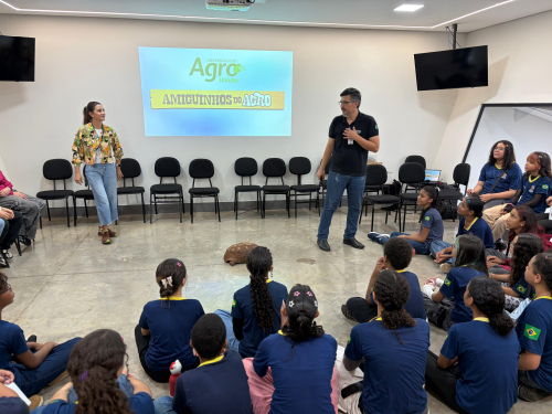 Alunos da E.M Terezinha Hueb de Menezes visitam o novo HVU e conhecem o projeto Amiguinhos do Agro