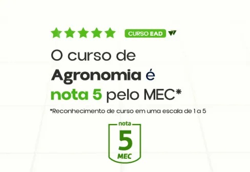 Curso de Agronomia EAD da Universidade do Agro conquista nota máxima em avaliação do MEC