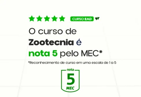 Curso de Zootecnia EAD conquista nota máxima em avaliação do MEC
